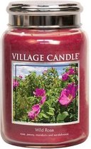 Village Candle Large Jar Geurkaars - Wild Rose