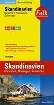 Falk Länderkarte Skandinavien, Dänemark, Norwegen, Schweden 1:800 000
