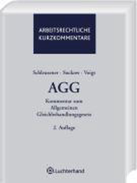 AGG - Kommentar zum Allgemeinen Gleichbehandlungsgesetz - cover