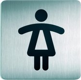 Infobord pictogram Durable 4956 vierkant wc dames 150 mm