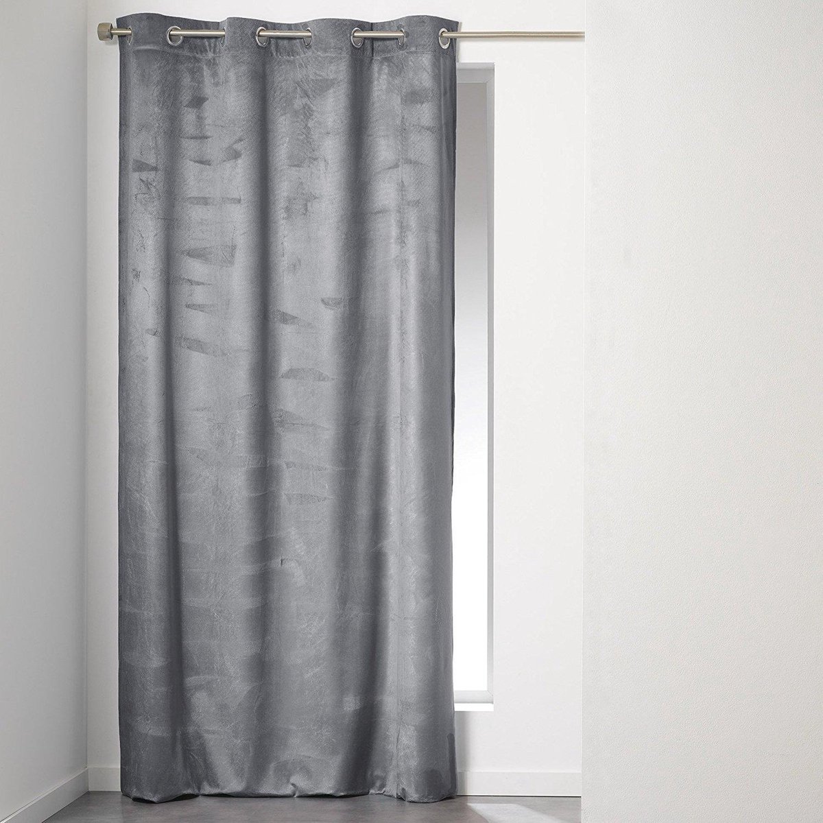 Sleepp - Velvet gordijn - Velours gordijn met ringen - 140 x 240 cm -  antraciet | bol.com