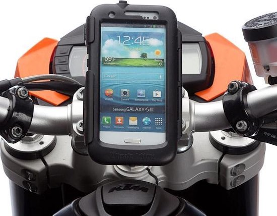 17.5-20.5mm Motorcycle Yoke Stem Mount with Waterproof Case for Samsung Galaxy S7 Edge (sku 34824)