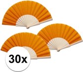 30 stuks zomerse Spaanse waaiers oranje