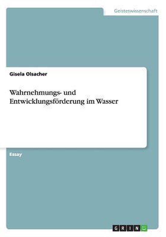 Wahrnehmungs- und Entwicklungsförderung im Wasser - cover