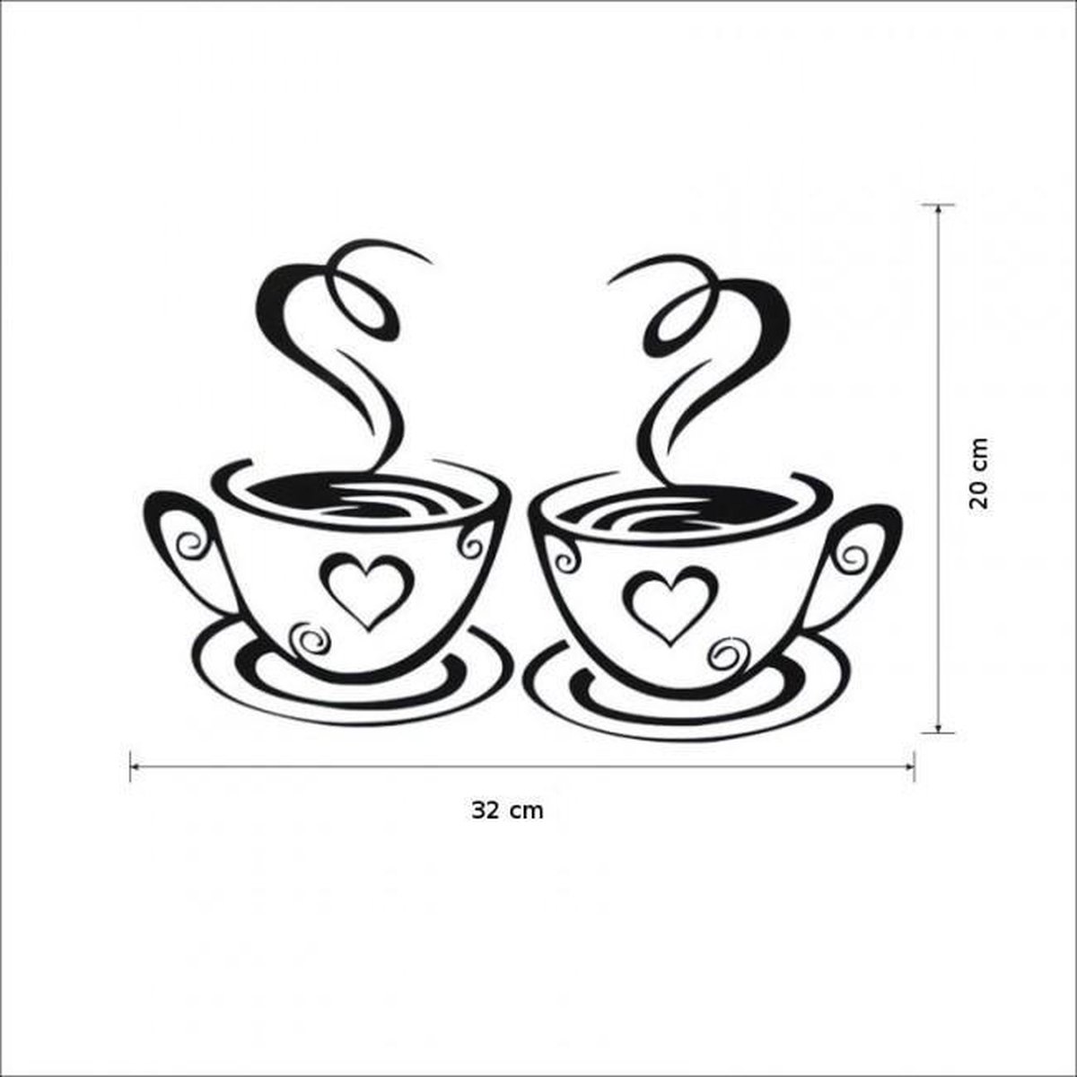 Koffiemok Muurstickers Koffietijd Voor Café Bar Keuken Restaurant