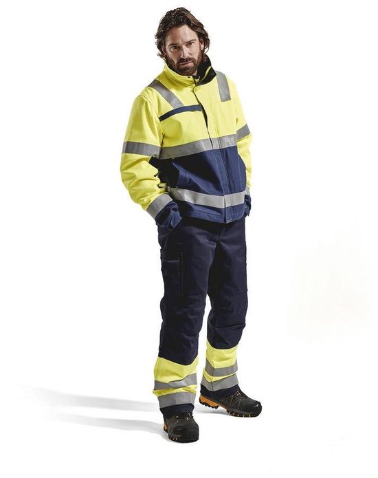 Blaklader Multinorm Winterwerkbroek 1869-1514 - Marine/High Vis Geel - C48