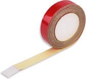 Smalle reflectie tape - Rol reflecterende rode tape 5 meter x 1 cm - Voor helm, motor, fiets etc.