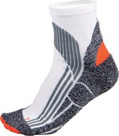 3 paar Proact Technical sports socks, Kleur White/ Grey/ Orange, Maat 43-46