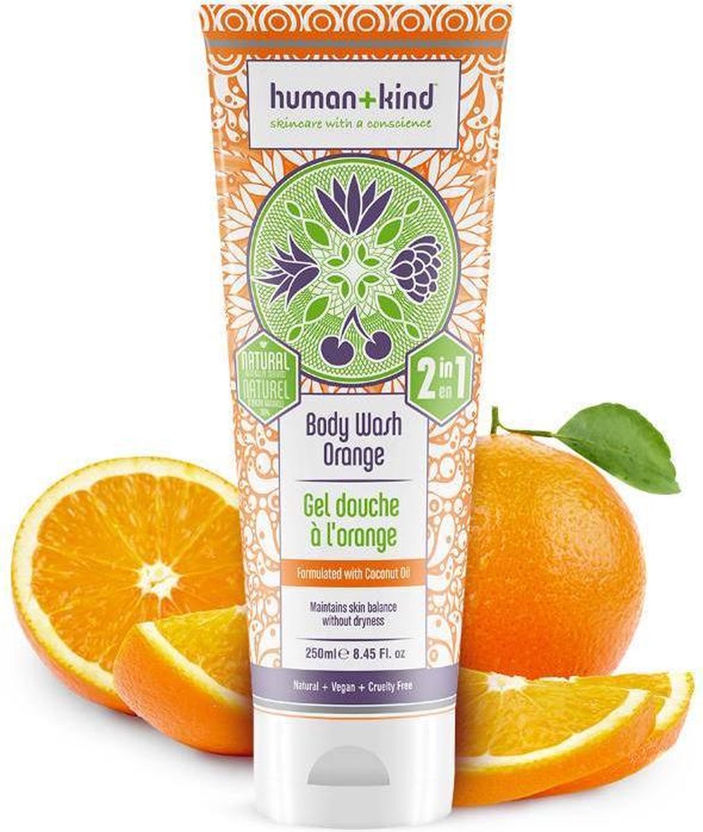 Human+Kind - All-in-One Shampoo+Body Wash Orange - 250 ml