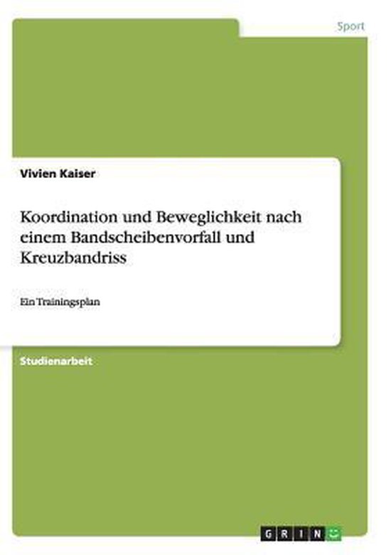 Koordination und Beweglichkeit nach einem Bandscheibenvorfal ... - cover