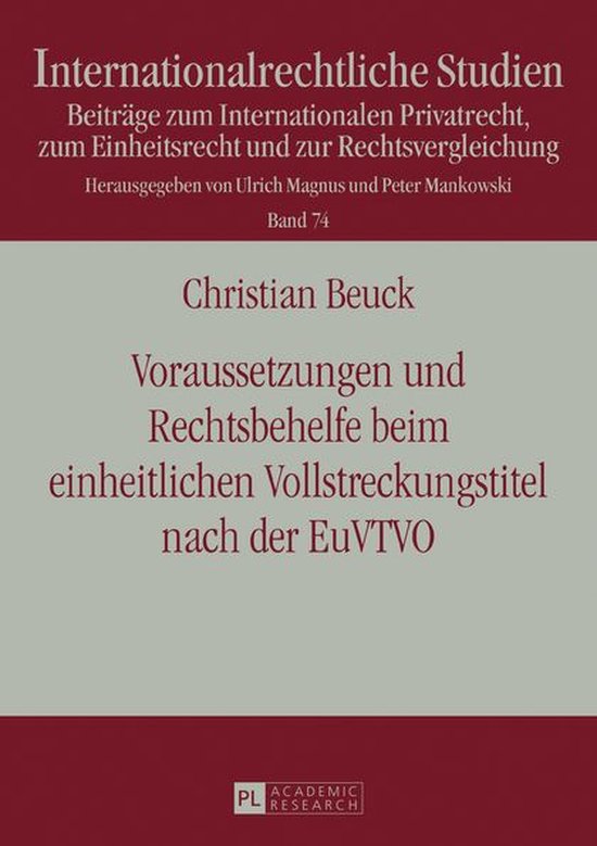 Internationalrechtliche Studien 74 - Voraussetzungen und Rec ... - cover