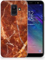 Geschikt voor Samsung Galaxy A6 (2018) TPU Hoesje Design Marmer Bruin