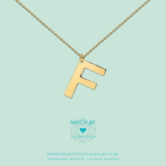 Heart to Get Big Initial letter F Ketting LB147INF16G