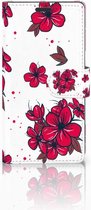 Sony Xperia Z3 Bookcase Hoesje Design Blossom Red