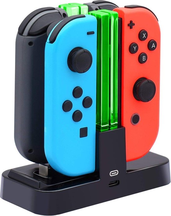 Blauw boog Peuter Nintendo Switch Joy Con Snelle Oplader - Oplaadstation | bol.com