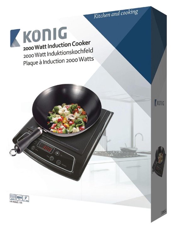 Induction Cooker 2000 W Black bol