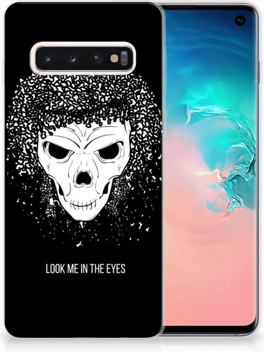 Silicone Back Case Samsung Galaxy S10 Skull Hair