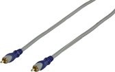 HQ Silver basis kwaliteit composiet kabel met vergulde RCA connectoren - 2,5 meter