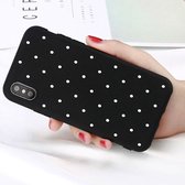 Movizy iPhone X siliconen cover polkadot - zwart