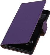 Bookstyle Wallet Case Hoesjes voor Sony Xperia Z5 Premium Paars