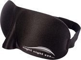 4x Night-Night Luxe Slaapmasker Zwart - Voordeelbundel: 4 slaapmaskers per verpakking - Slaapmasker voor mannen en vrouwen - Sluit perfect aan en maakt volledig donker