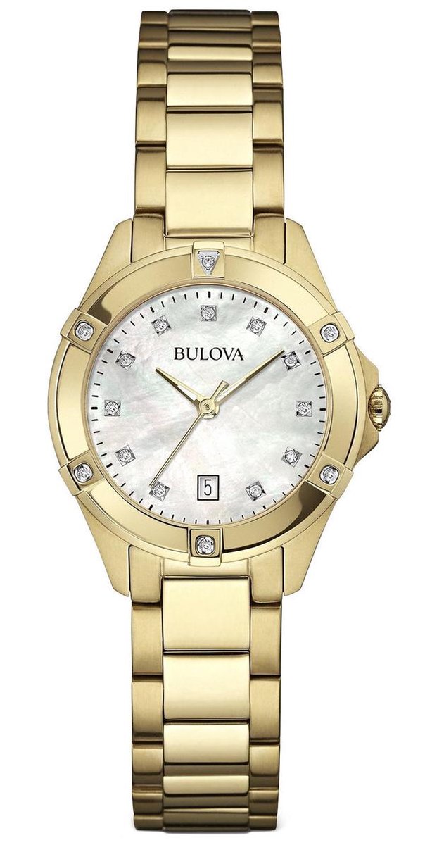 Bulova 97W100 Horloge - Staal - Goudkleurig - Ø 27 mm