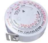 Omvangs Meetlint Met BMI Meter - Bereken Eenvoudig Uw Body Mass Index - Hulpmiddel Bij Afvallen - Alternatief Voor Huidplooimeter / Vetmeter