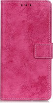 Shop4 - Nokia 1 Plus Hoesje - Wallet Case Vintage Roze