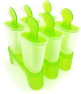 Plastic Waterijs Vormen (Set 6 Stuks) - IJslolly – IJsvormpje – IJsjes Maker - Zelf Ijs Maken – Waterijs