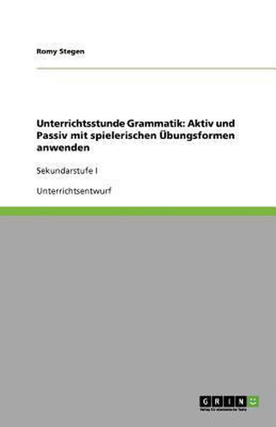 Unterrichtsstunde Grammatik - cover