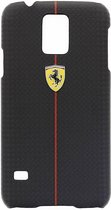 Ferrari Carbon Look Back Cover voor samsung Galaxy S5 / S5 Plus / S5 Neo - Zwart