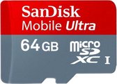 Micro SDXC kaart 64GB Mobile Ultra class 10 van SanDisk (geheugenkaart)