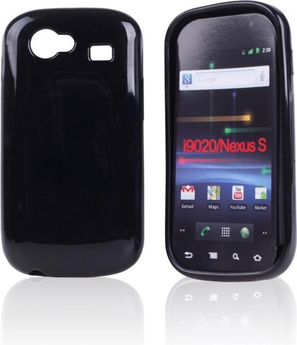 Silicon Hoesje Samsung Google Nexus S i9020 Zwart