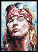 Axl Rose, Guns 'N Roses schilderij (reproductie) 51x71cm