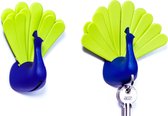 Peacock keyholder blauw groen sleutel ophangsysteem