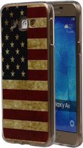 Amerikaanse Vlag TPU Hoesje voor Galaxy A8 USA