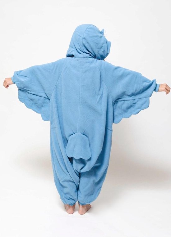 gids Nu al bekken KIMU Onesie uil blauw pak kind kostuum - maat 110-116 - uilenpakje jumpsuit  pyjama | bol.com