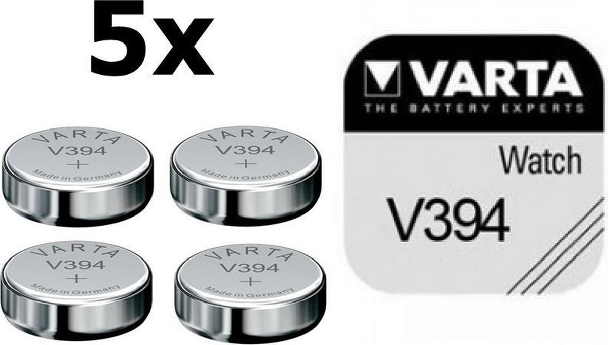 5 Stuks - Varta V394 67mAh 1.55V knoopcel batterij