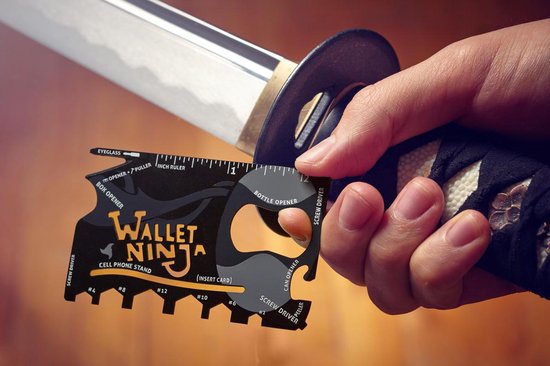 Wallet Ninja Multitool Card - 18 tools - voor in je portemonnee