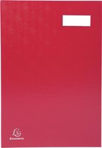 3x Exacompta handtekenmap voor 24x35cm, uit karton overdekt met pvc, 20 indelingen, rood