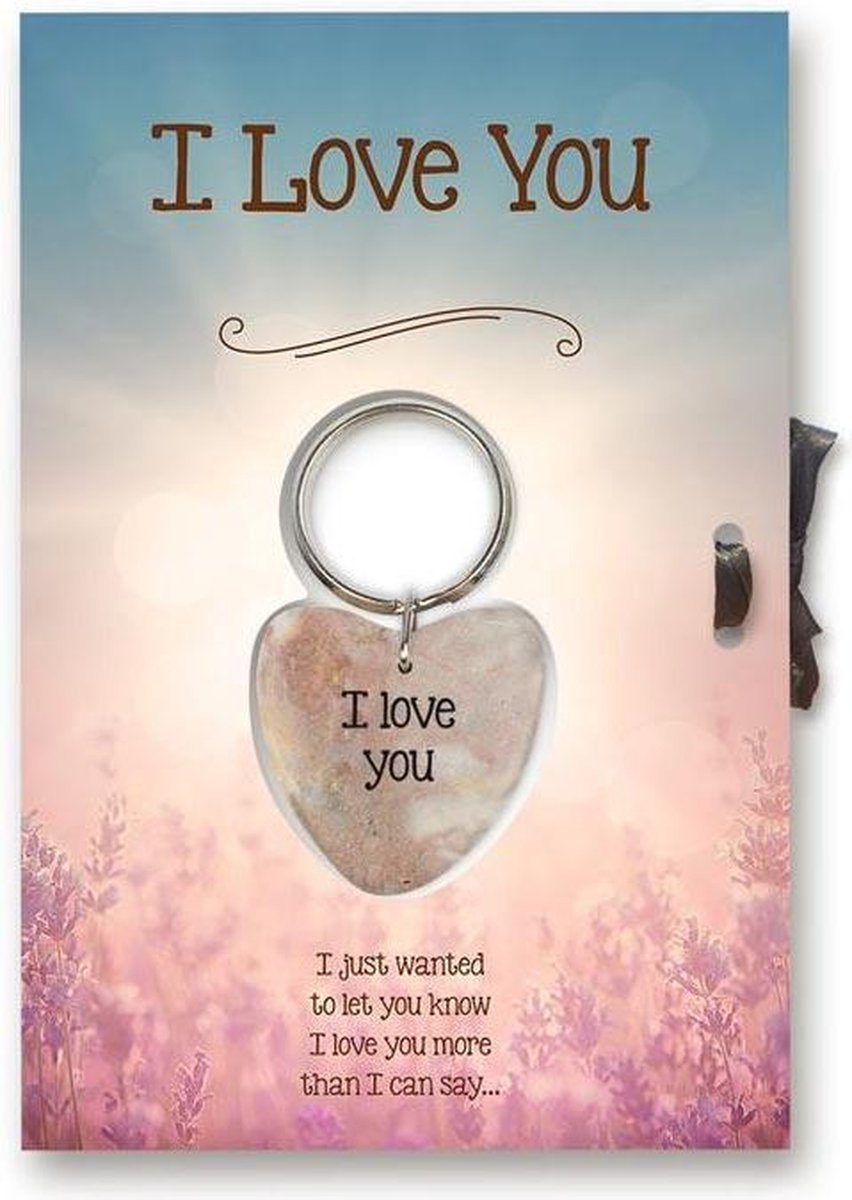 Gelukshart Sleutelhanger Giftcard I love You