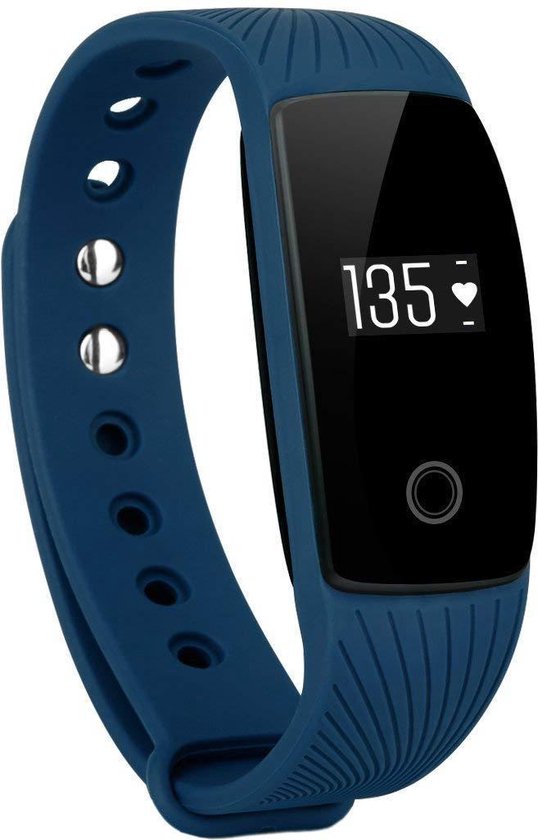 Activity Tracker met Hartslagmeter Blauw Fitness Armband