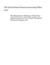 The Department of Energy's First-Year Implementation of the Federal Managers' Financial Integrity Act