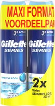 Gillette Series Sensitive Cool - 2x200 ml - Scheergel