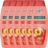 Palmolive Shampoo Naturals 2 In 1 Hydra Balance Perzik - 6 x 350ml - voordeelverpakking