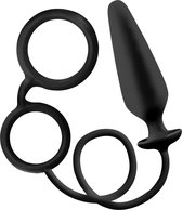 Excellent Power – Anaalplug 9 cm met Ornament voor Penis – Zwart