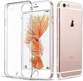 Hoesje geschikt voor Apple iPhone 6 / 6s - Hardcase met Soft Siliconen TPU Zijkant Transparant Hoesje