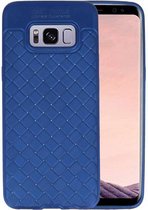 Geweven TPU Siliconen Case voor Galaxy S8 Blauw