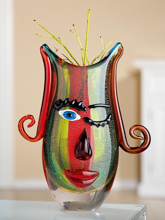 Design vaas - decoratieve vaas - vaas met gezicht Wendy | bol.com
