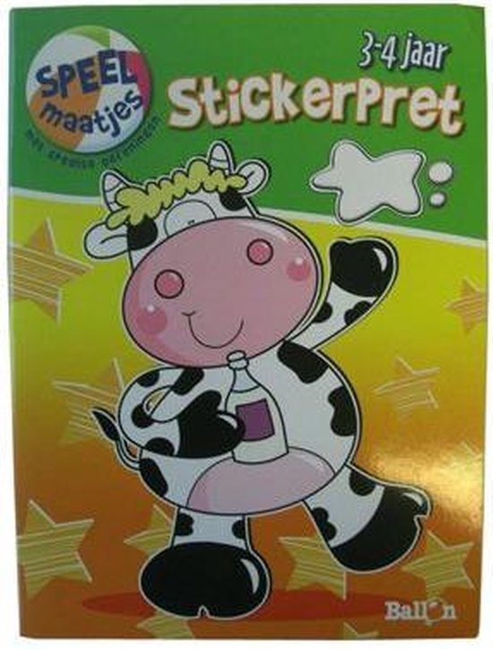 Cover van het boek 'Speelmaatjes Stickerpret (3-4 jaar) koe' van  *